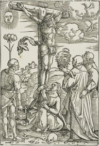 Christ on the Cross with Mary, John, the Magdalen, and Stephen by Hans Baldung Grien