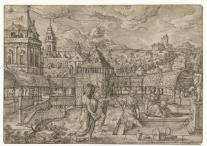 Bathsheba Receives the Message from Uriah (The Life of David) by Hans Bol