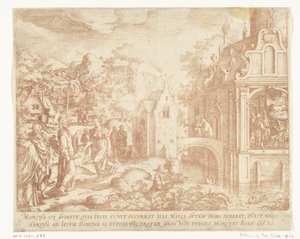 Christ Arrives at the House of Lazarus, Martha, and Mary Magdalene by Hans Bol