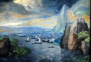 Fantasy Landscape with John the Evangelist on Patmos by Hans Bol