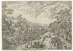 The Goose Pulling by Hans Bol