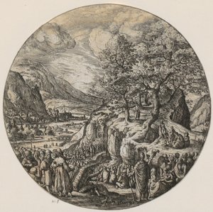 John the Baptist Preaching in the Wilderness by Hans Bol