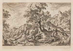 Plate 11, from Landscapes with Scenes from the Old and New Testament and Ovid’s Metamorphoses