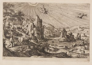 Plate 18, from Landscapes with Scenes from the Old and New Testament and Ovid’s Metamorphoses