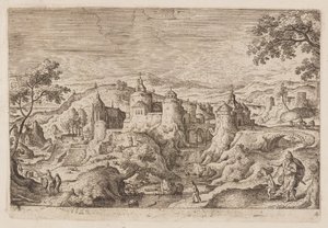 Plate 4, from Landscapes with Scenes from the Old and New Testament and Ovid’s Metamorphoses