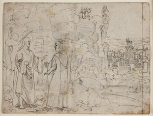 Christ Tempted by the Devil During His Stay in the Desert by Hans Brosamer