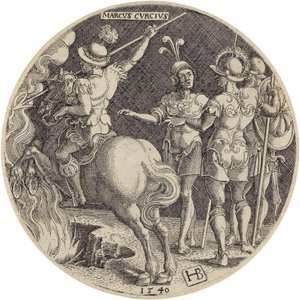 Marcus Curtius by Hans Brosamer