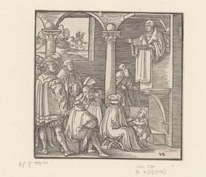 Martin Luther Preaching in a Church by Hans Brosamer