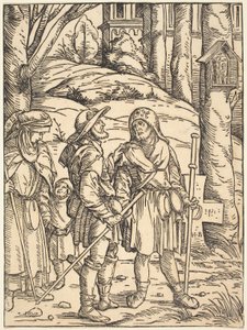 Pilgrims at a Wayside Shrine