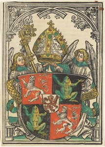 The Coat of Arms of Wigeleus von Fröschel, Bishop of Passau by Hans Burgkmair I