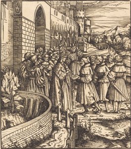 The Swiss Embassy against the Blue King by Hans Burgkmair I