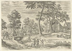 View of Eggevoort (series title: Views from the Surroundings of Brussels) by Hans Collaert (I)