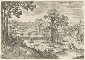 View of Elsene (series title: Views from the Surroundings of Brussels) by Hans Collaert (I)