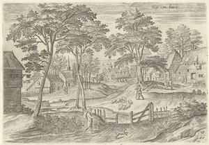 View of Stal (series title: Views from the Surroundings of Brussels) by Hans Collaert (I)