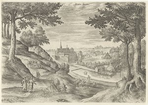 View of the Monastery of Zevenborren by Hans Collaert (I)