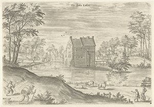 View of Coensborg Castle in Laken by Hans Collaert (I)