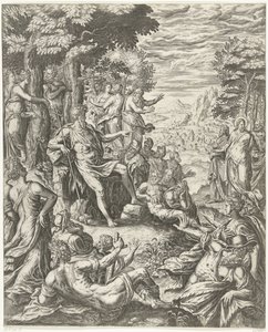 John the Baptist Preaching to the Multitude by Hans Collaert (I)