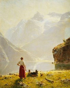A Summer Day on a Norwegian Fjord by Hans Dahl