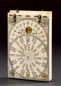 Tablet compass sundial, Nuremberg, 1574