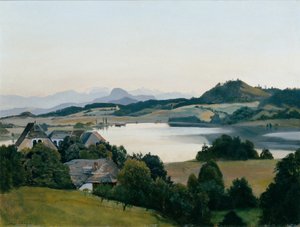 Carinthian Landscape (Kraiger Lake with Ulrichsberg) by Hans Frank