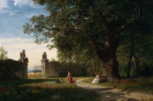 Park Landscape with Figure