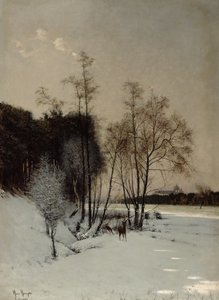 A Winter View in Posen, 1887 by Hans Hampke