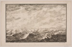 Ships in Rough Sea. Illustration for Fontenay, 