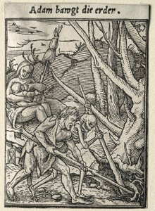 Dance of Death: Adam Tilling the Ground by Hans Holbein