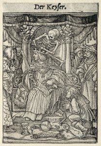 Dance of Death: The Emperor by Hans Holbein