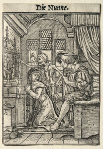 Dance of Death: The Nun by Hans Holbein