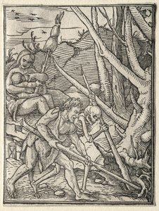 The Dance of Death: Adam Tilling the Earth by Hans Holbein