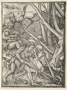 The Dance of Death: Adam Tilling the Earth by Hans Holbein