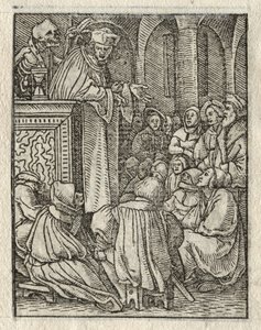 The Dance of Death: The Preacher; The Priest by Hans Holbein