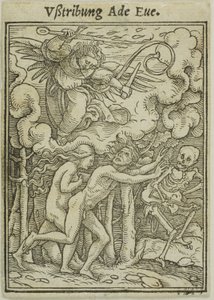 Adam and Eve Driven out of Paradise by Hans Holbein the Younger