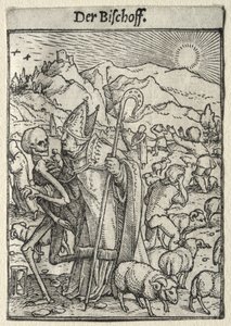 Dance of Death: The Bishop by Hans Holbein the Younger
