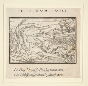 David Subdues his Enemies (recto); David and Uriah (verso)