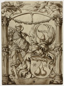 Design for Swiss Heraldic Arms by Hans Holbein the Younger