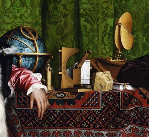 The Ambassadors (Jean de Dinteville and Georges de Selve) (detail)