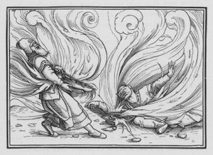 Nadab and Abihu Killed by Fire, Leviticus X, 1, 2 by Hans Holbein der Jüngere