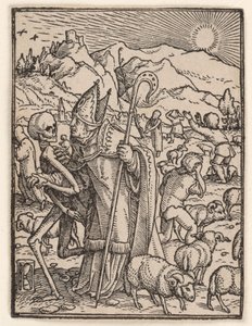 The Bishop, from "The Dance of Death" by Hans Holbein the Younger
