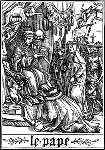 The Pope Visited by Death by Hans Holbein der Jüngere