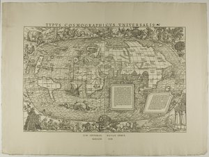 Universal Cosmographic Type, Sim. Grynaeus, New World, Basel 1532 by Hans Holbein the Younger