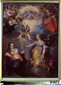 The Annunciation by Hans I or Johann Rottenhammer