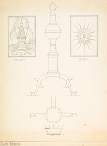 Andiron (one of pair) by Hans Korsch