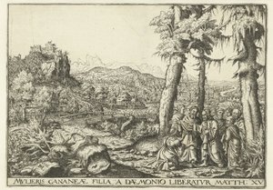 Landscape with Christ and the Woman from Canaan by Hans Lautensack