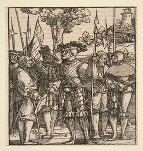 A Captain Talking to Five Soldiers by Hans Leonard Schaufelein