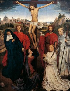 Crucifixion, Central panel from The Triptych of Jan Crabbe by Hans Memling