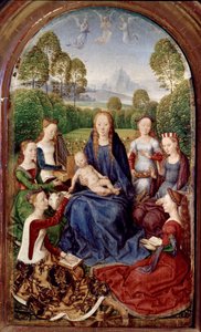 Diptych of Jean du Cellier: Virgin and six saints