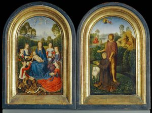 Diptych of Jan Du Cellier, Bourgeois of Bruges by Hans Memling