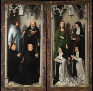Exterior of the Triptych of Saint John the Baptist and Saint John the Evangelist by Hans Memling